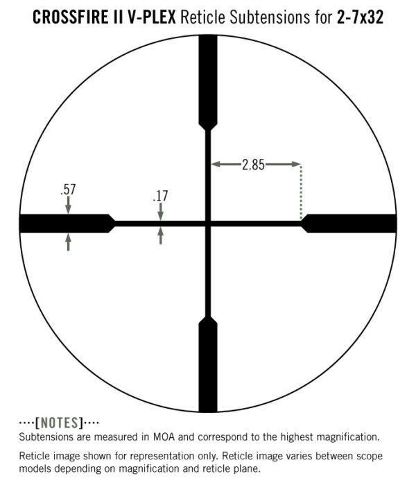 vortex crossfire ii  riflescope v plex reticle