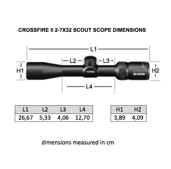 vortex crossfire ii  scout riflescope v plex reticle moa