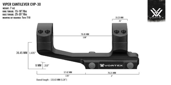 vortex pro mm extended cantilever mount