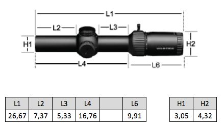 ᐉ Vortex Strike Eagle 1-6x24 Riflescope AR-BDC3 MOA Price 